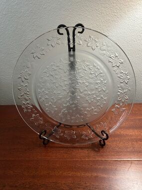 Princess House Fantasia Poinsettia Serving Plate